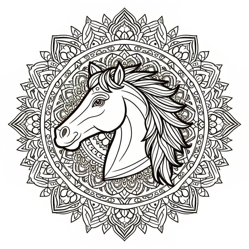 Mandalas Cheval 9